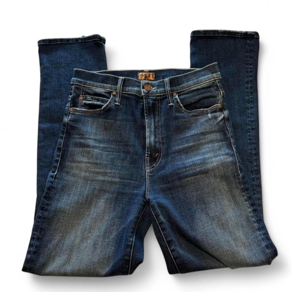 MOTHER The Swooner Rascal Ankle Jeans Sz 25 Distressed Stretch USA Made - Picture 2 of 6